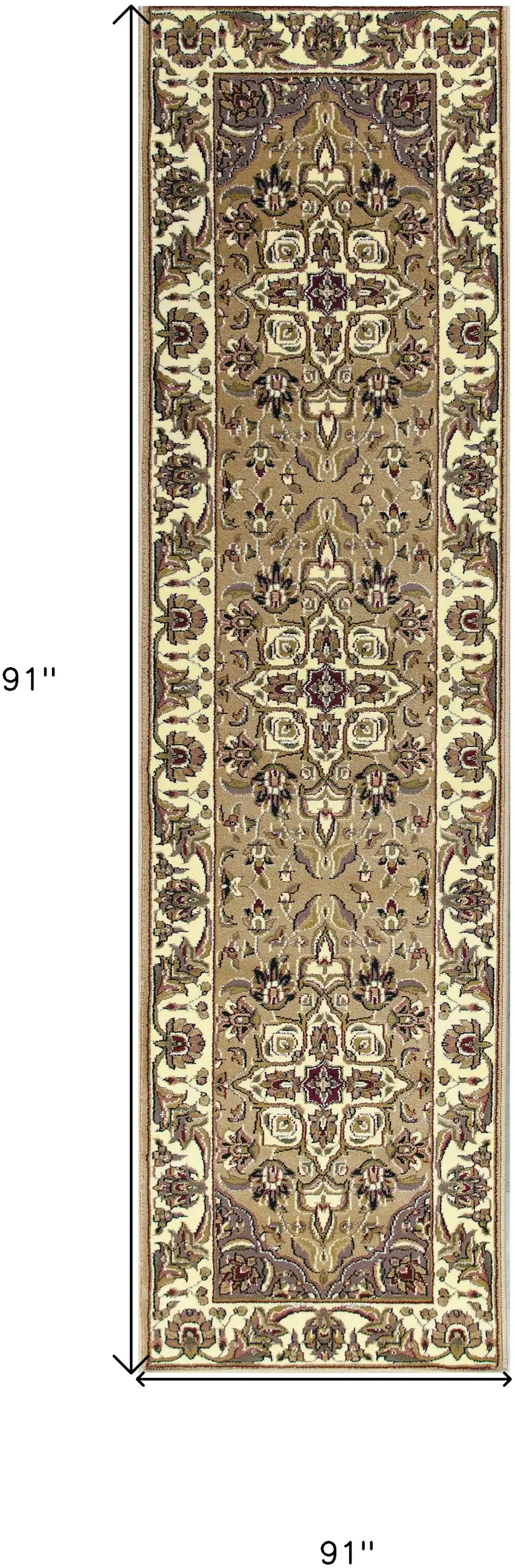 8' Beige And Ivory Area Rug Photo 3