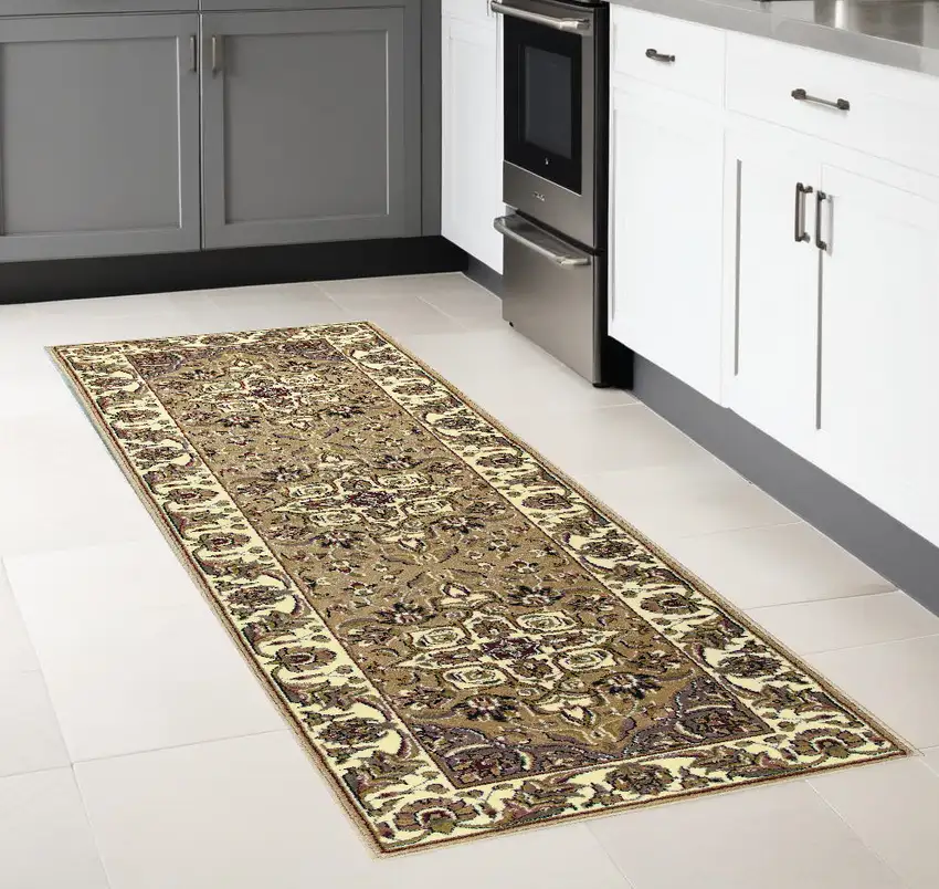 8' Beige And Ivory Area Rug Photo 2