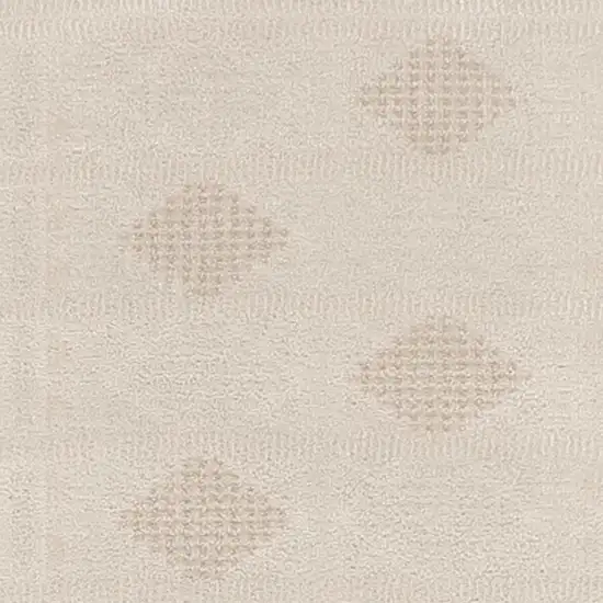 6' Beige And Ivory Geometric Runner Rug Photo 3