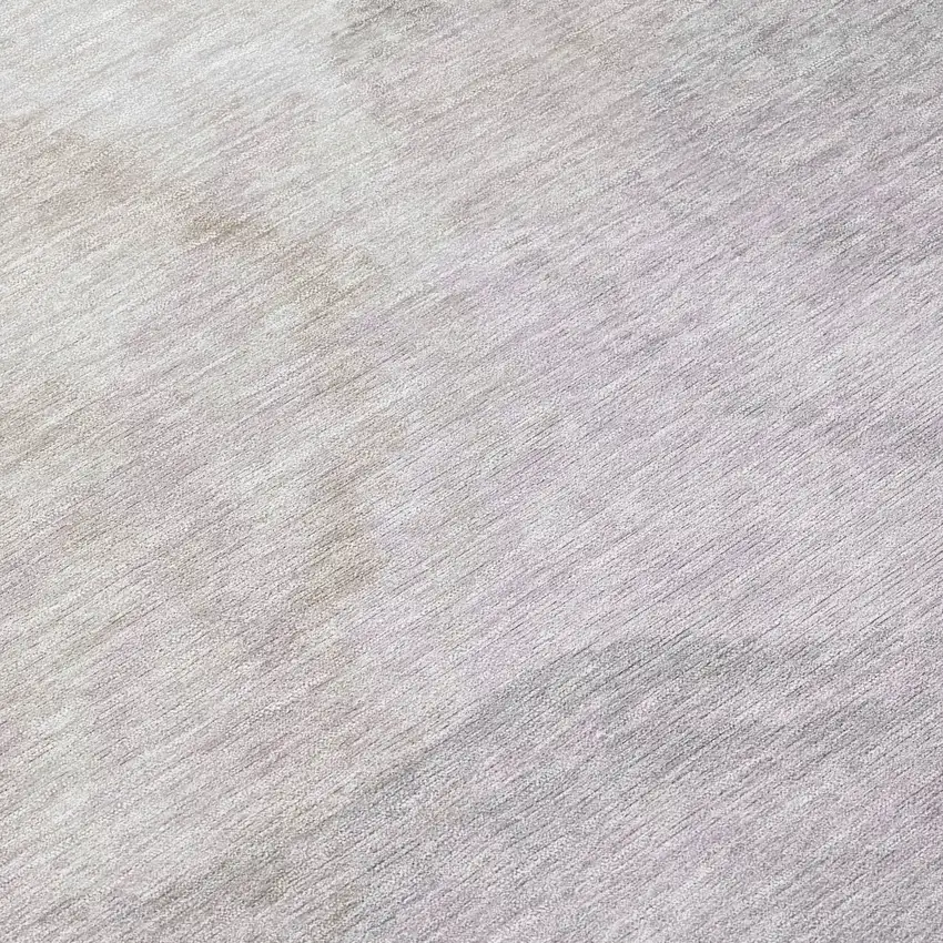8' Beige And Ivory Round Abstract Washable Indoor Outdoor Area Rug Photo 7
