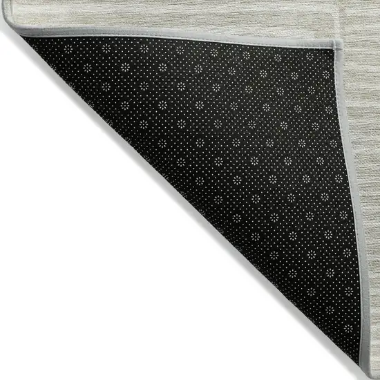 8' Beige And Ivory Round Geometric Washable Indoor Outdoor Area Rug Photo 3