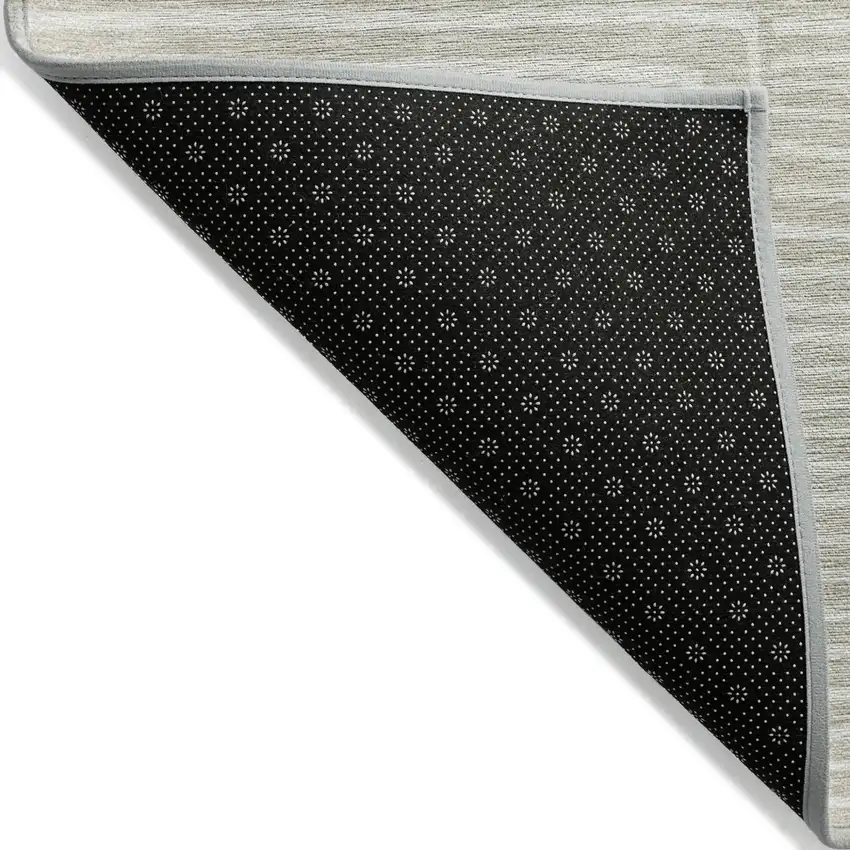8' Beige And Ivory Round Geometric Washable Indoor Outdoor Area Rug Photo 3