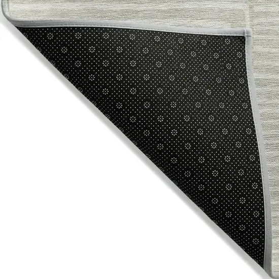 8' Beige And Ivory Round Geometric Washable Indoor Outdoor Area Rug Photo 3