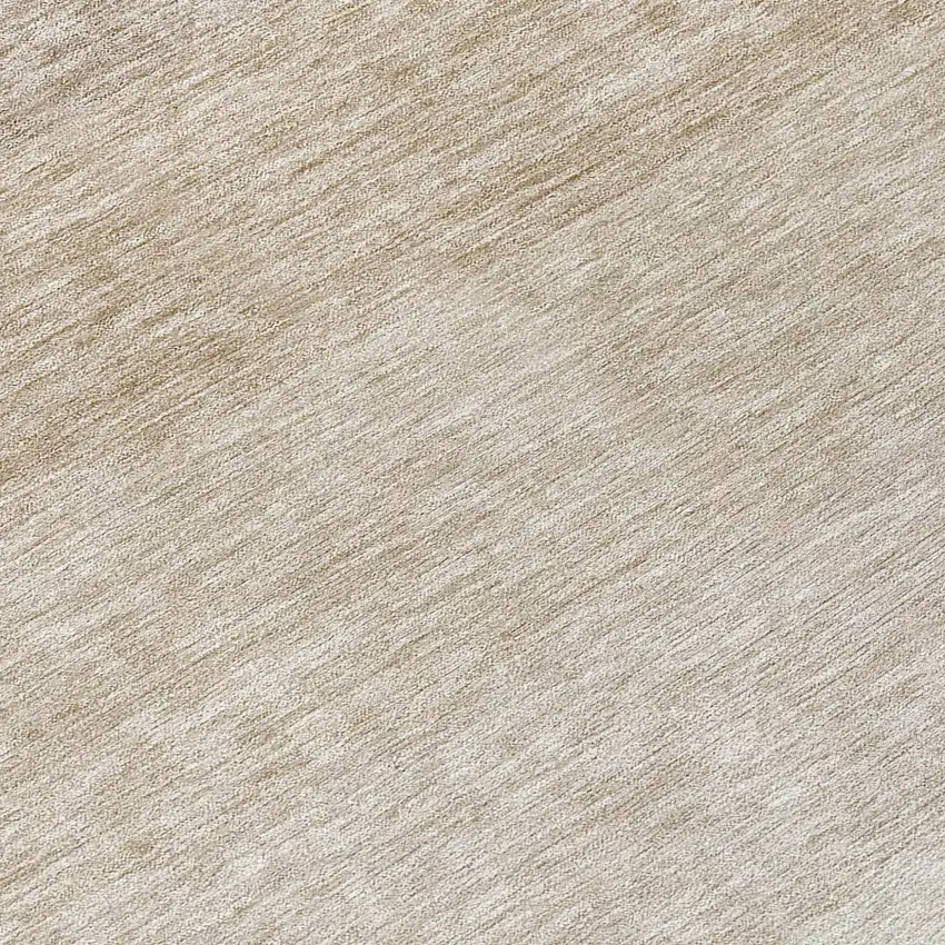 8' Beige And Ivory Round Ombre Washable Indoor Outdoor Area Rug Photo 8