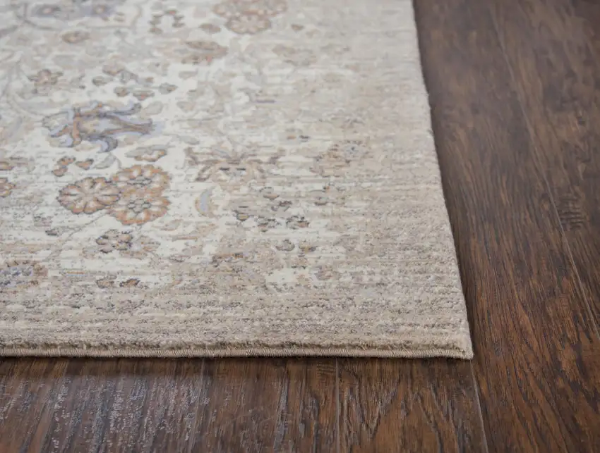 8' Beige And Natural New Zealand Lambs Wool Medallion Hand Carved Handmade Area Rug Photo 3