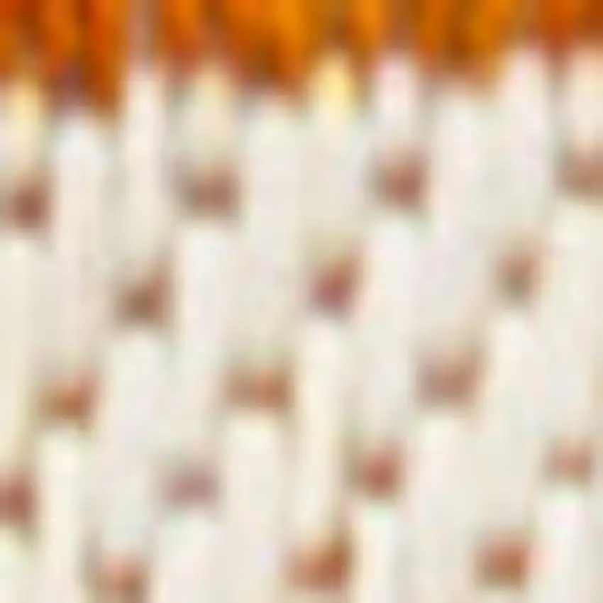 8' Beige And Orange Striped Indoor Outdoor Runner Rug Photo 3