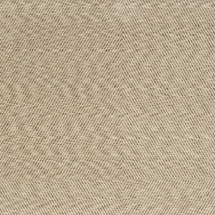 8' Beige And Tan Striped Runner Rug With Fringe Photo 5