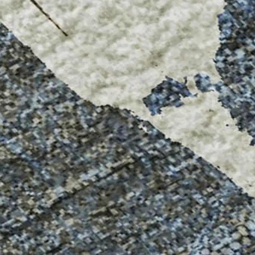 8' Beige Blue And Ivory Abstract Washable Area Rug With UV Protection Photo 2