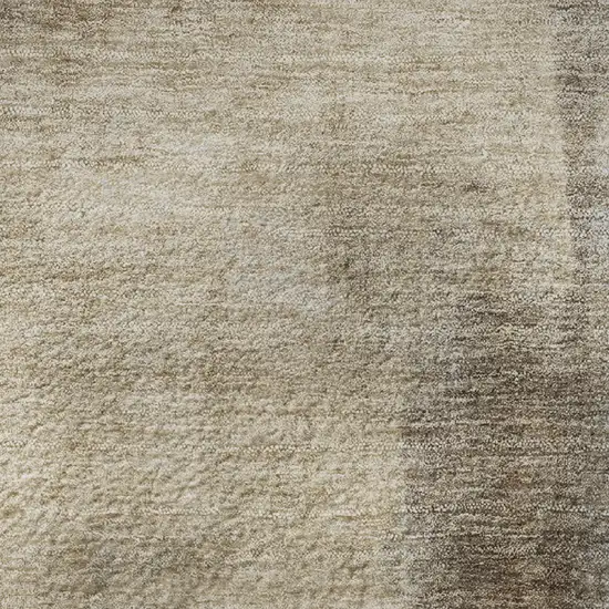 8' Beige Brown And Gray Abstract Washable Round Rug With UV Protection Photo 7