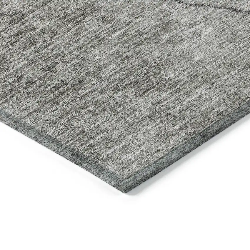 8' Beige Brown And Taupe Round Abstract Washable Indoor Outdoor Area Rug Photo 4
