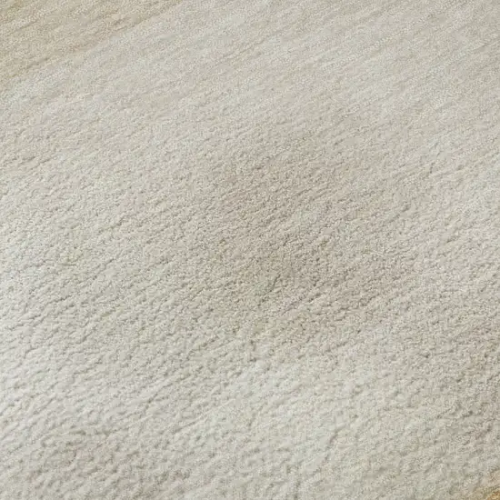 8' Beige Copper And Taupe Abstract Washable Round Rug With UV Protection Photo 9