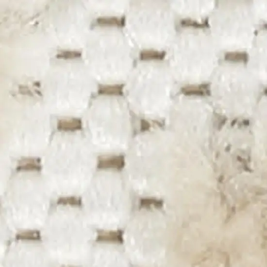 6' Beige Geometric Runner Rug Photo 4