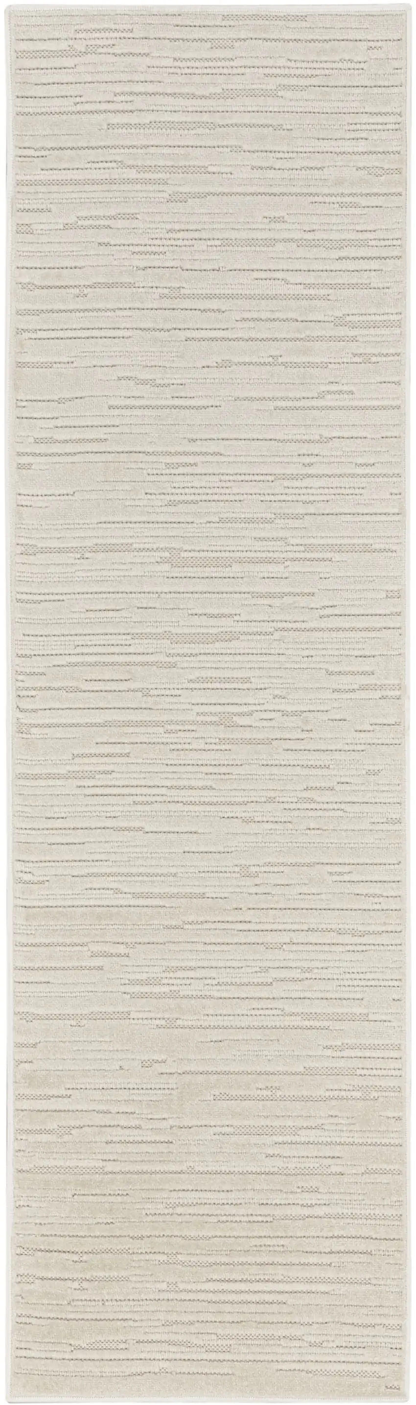 6' Beige Geometric Runner Rug Photo 1