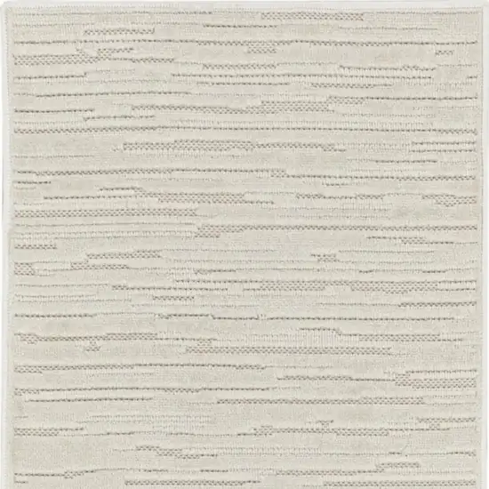 6' Beige Geometric Runner Rug Photo 4