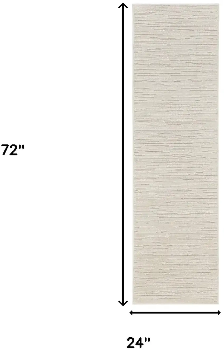 6' Beige Geometric Runner Rug Photo 9