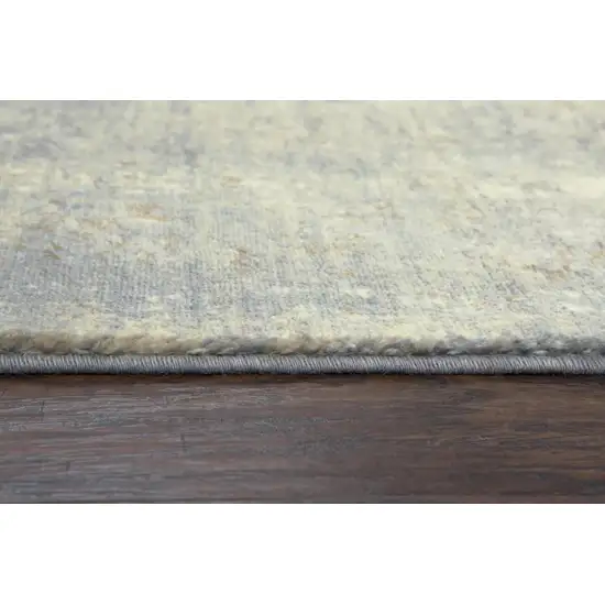 10' Beige Gray And Ivory New Zealand Lambs Wool Oriental Hand Carved Handmade Area Rug Photo 5