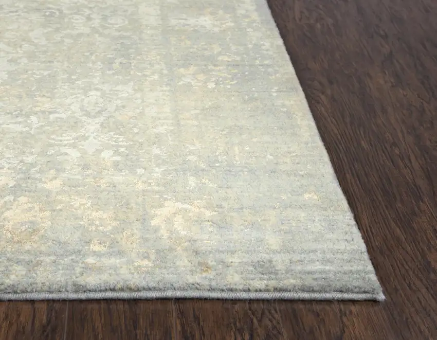 10' Beige Gray And Ivory New Zealand Lambs Wool Oriental Hand Carved Handmade Area Rug Photo 2