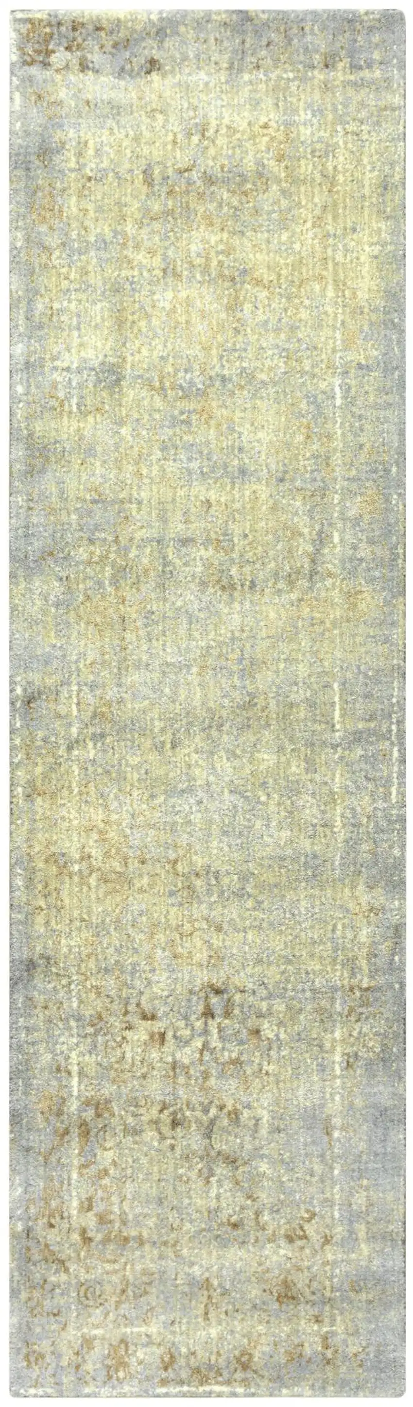 10' Beige Gray And Ivory New Zealand Lambs Wool Oriental Hand Carved Handmade Area Rug Photo 1