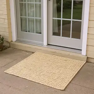 Photo of 6' Beige Hand Woven Runner Rug