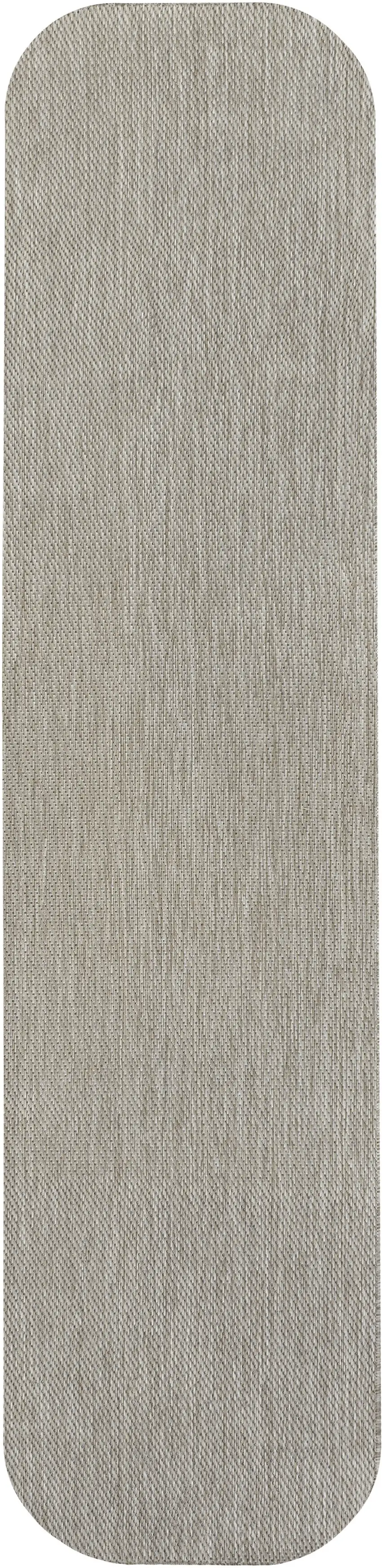 8' Beige Indoor Outdoor Runner Rug Photo 1