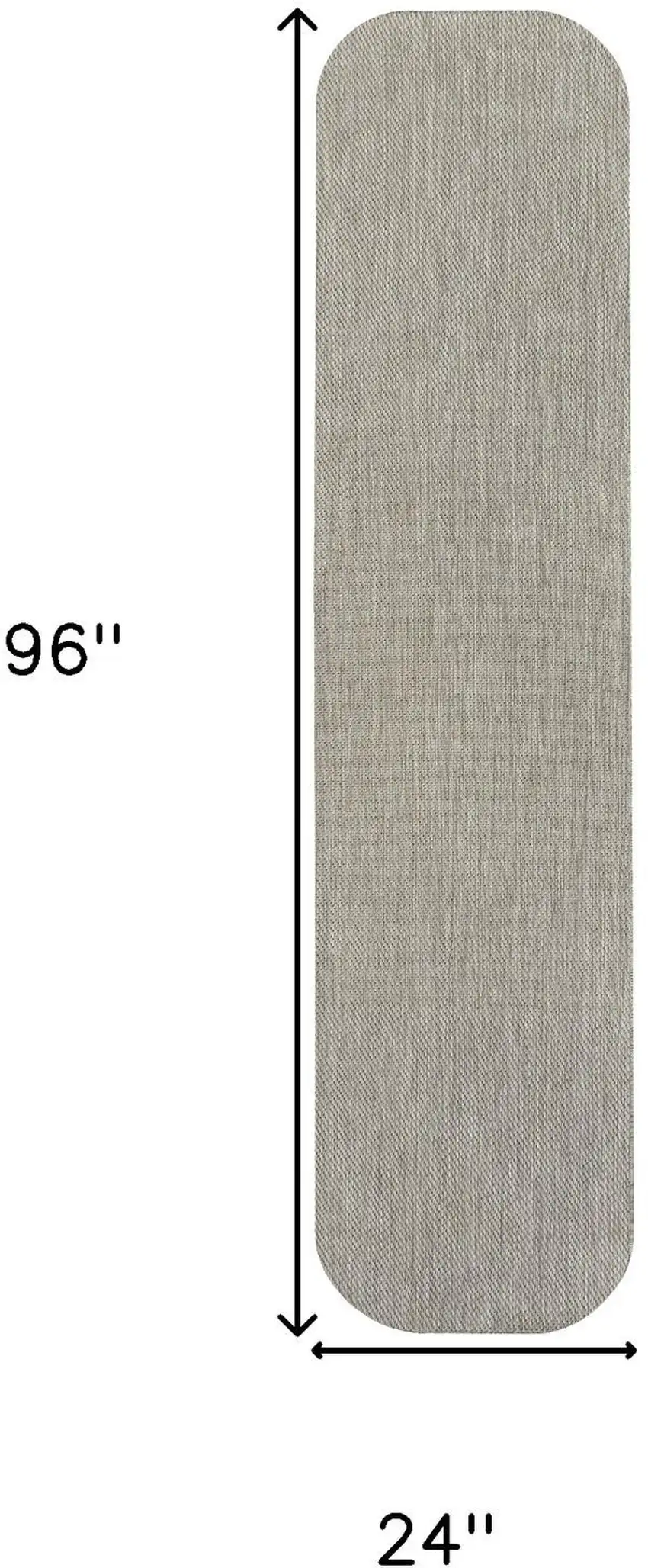 8' Beige Indoor Outdoor Runner Rug Photo 9