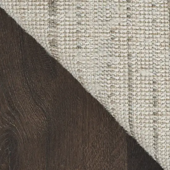 8' Beige Ivory And Brown Abstract Distressed Runner Rug Photo 7