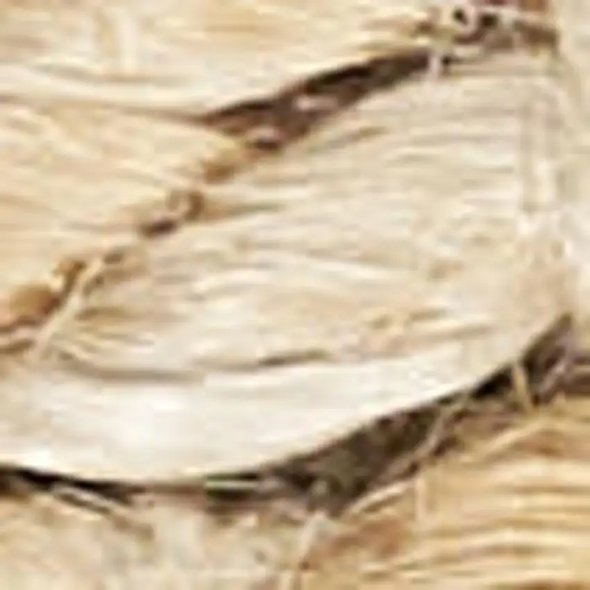 5' Beige Jute Hand Woven Square Rug Photo 3