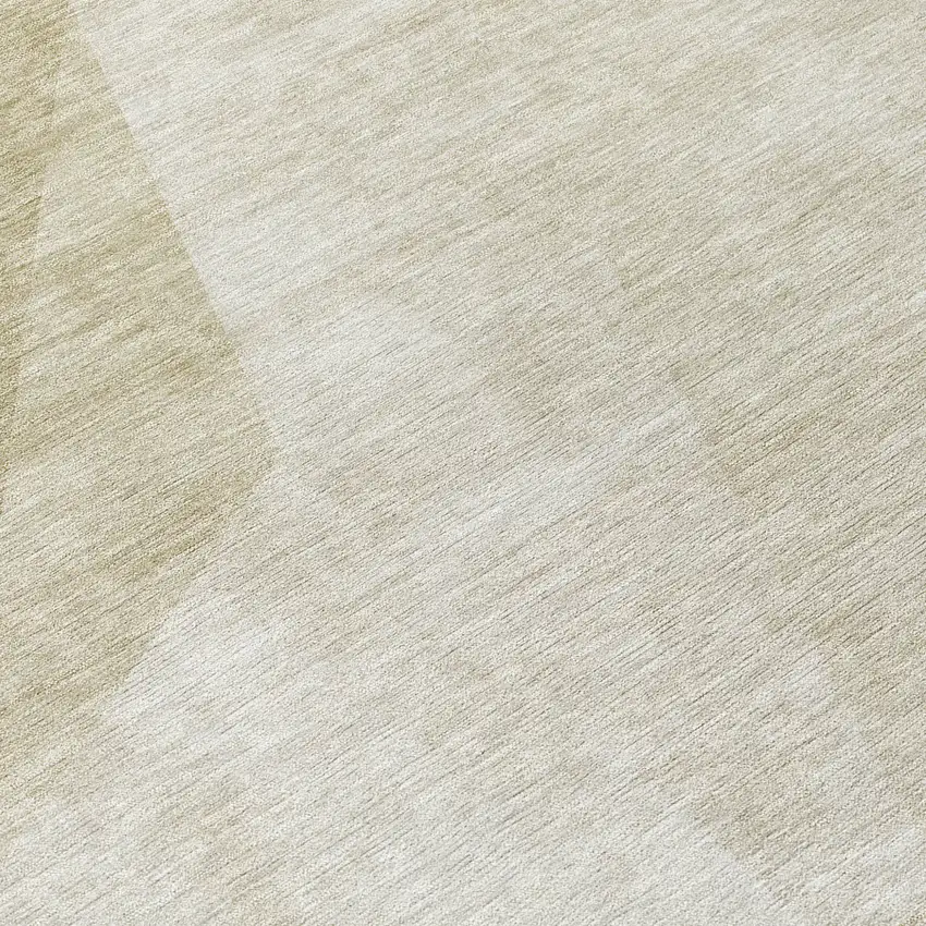 8' Beige Khaki And Taupe Round Abstract Washable Indoor Outdoor Area Rug Photo 8