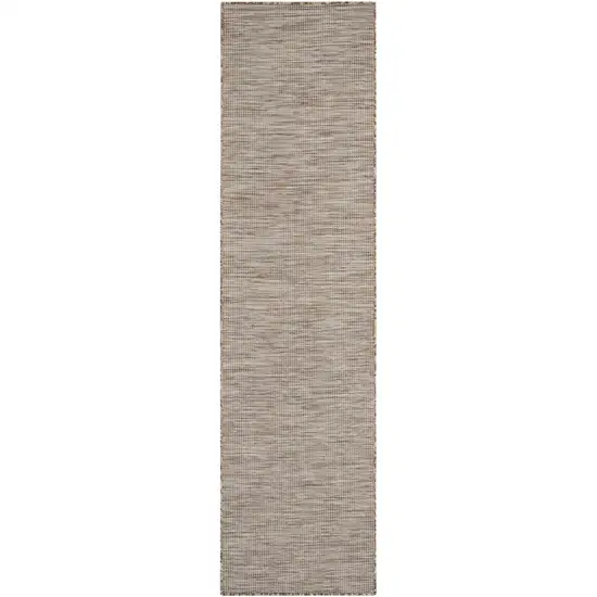 8' Beige Power Loom Runner Rug Photo 2