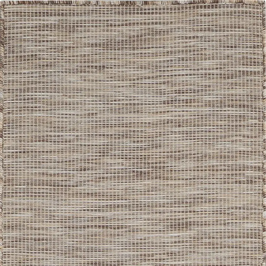 8' Beige Power Loom Runner Rug Photo 3
