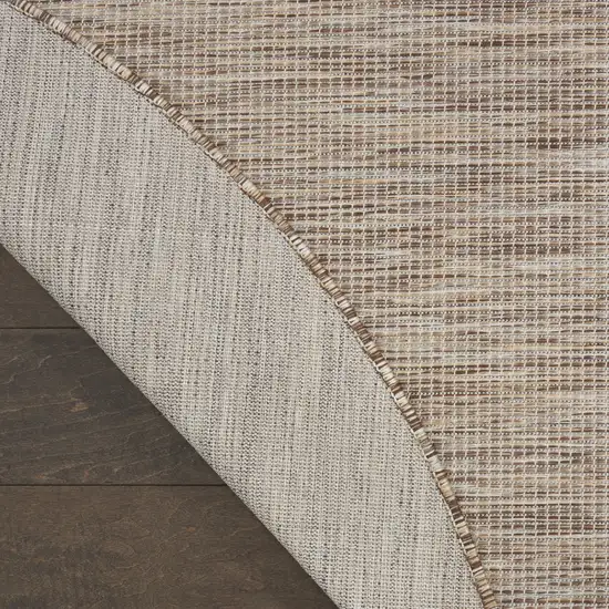 8' Beige Round Indoor Outdoor Area Rug Photo 6