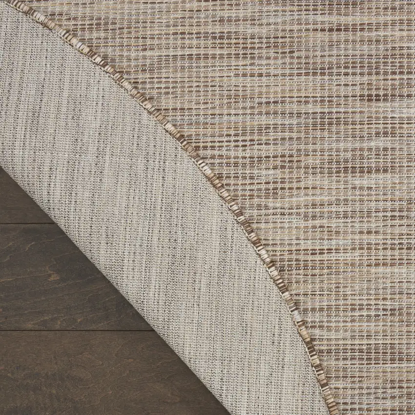 6' Beige Round Power Loom Area Rug Photo 6