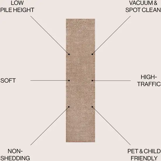 10' Beige Runner Rug Photo 7