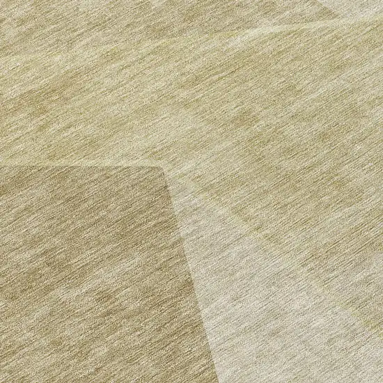 8' Beige Tan And Ivory Round Geometric Washable Indoor Outdoor Area Rug Photo 7