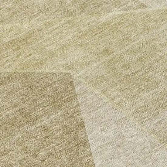8' Beige Tan And Ivory Round Geometric Washable Indoor Outdoor Area Rug Photo 7