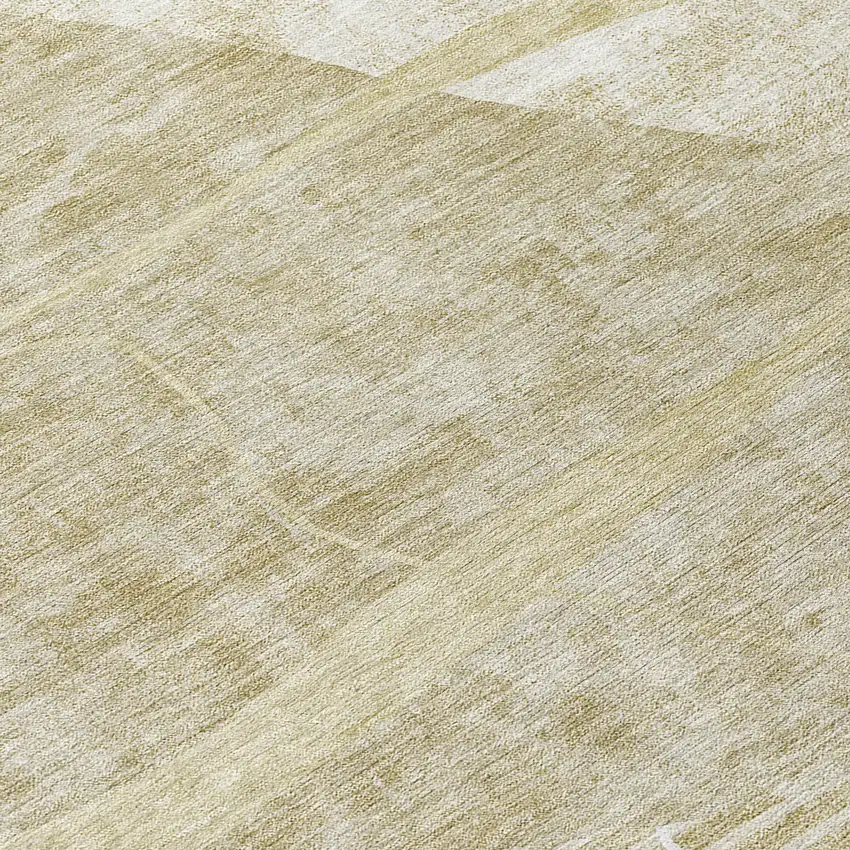 8' Beige Taupe And Tan Round Abstract Washable Indoor Outdoor Area Rug Photo 7
