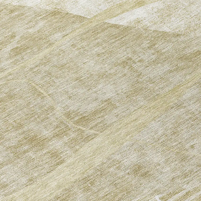 8' Beige Taupe And Tan Round Abstract Washable Indoor Outdoor Area Rug Photo 7