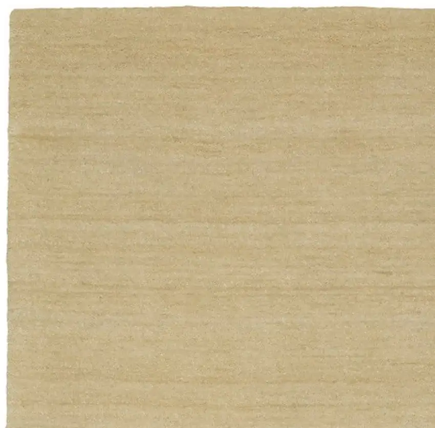 8' Beige Wool Hand Tufted Runner Rug Photo 5
