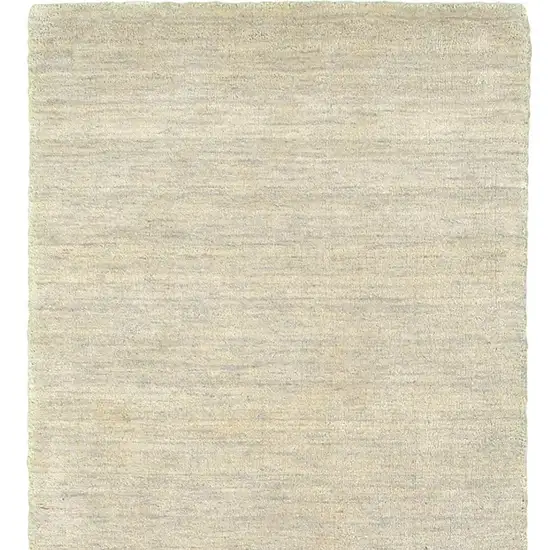 8' Beige Wool Hand Tufted Runner Rug Photo 4