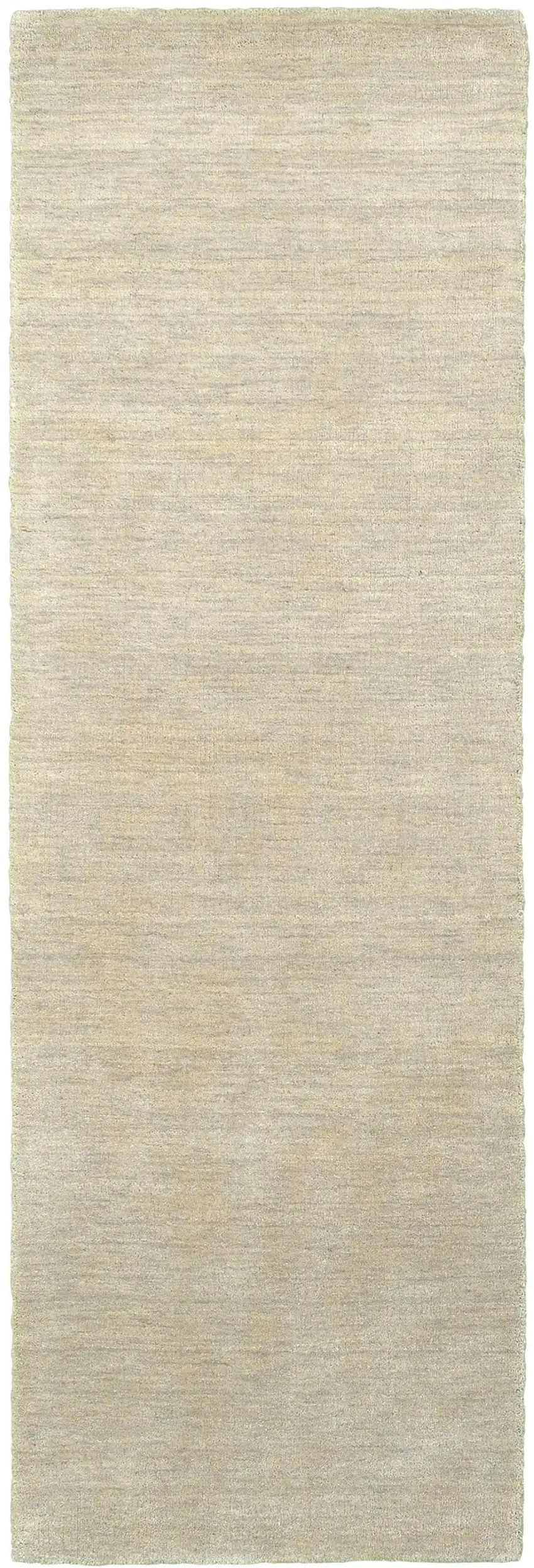 8' Beige Wool Hand Tufted Runner Rug Photo 2