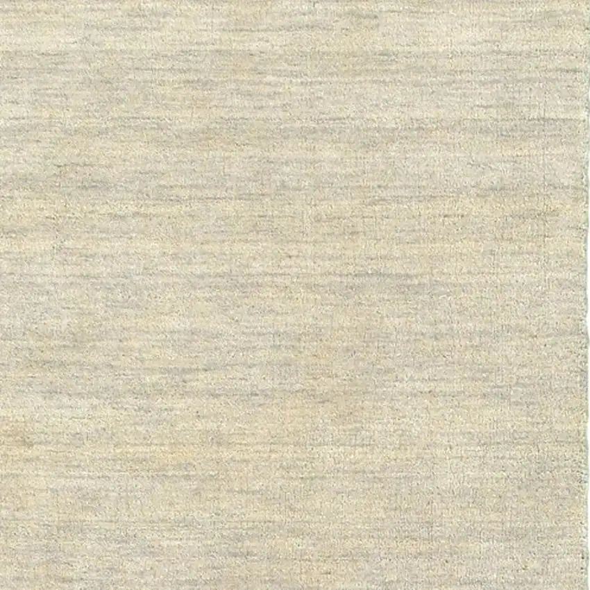 8' Beige Wool Hand Tufted Runner Rug Photo 6