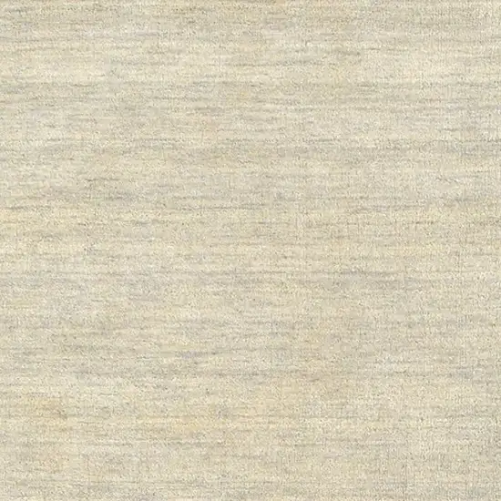 8' Beige Wool Hand Tufted Runner Rug Photo 5