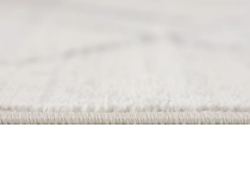 8' Beige and Gray Abstract Distressed Round Rug Photo 5