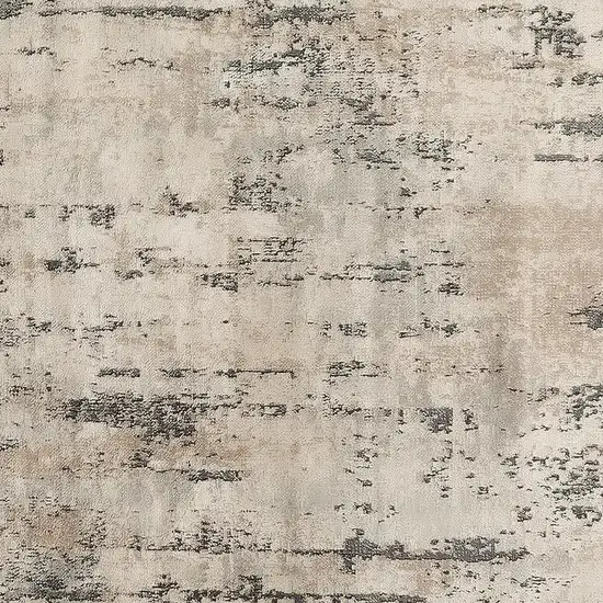 4' Beige and Gray Square Abstract Power Loom Area Rug Photo 1