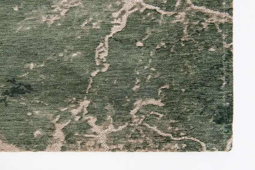8' Beige and Green Round Abstract Non Skid Area Rug Photo 9