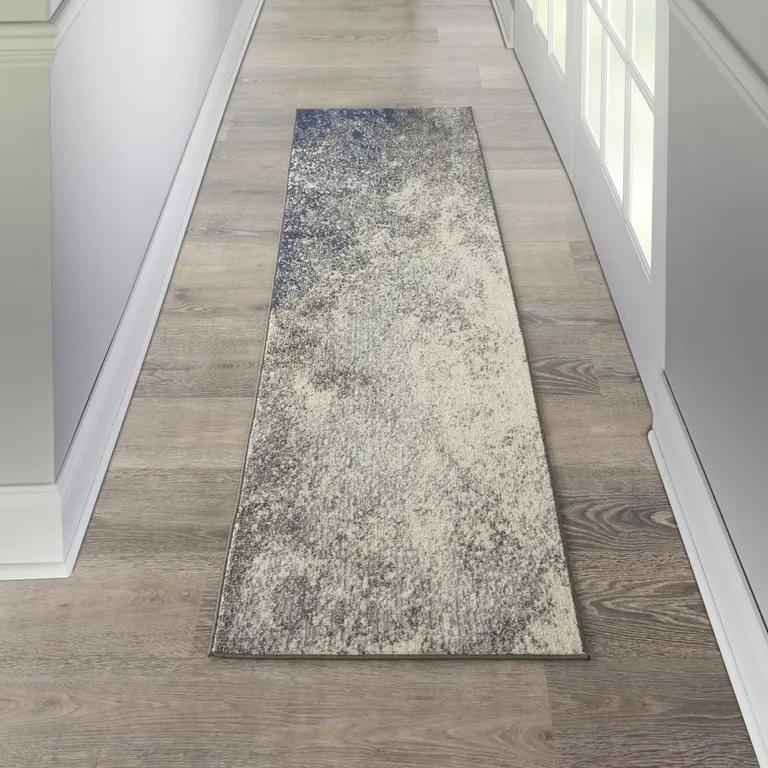 10' Abstract Power Loom Runner Rug Photo 4