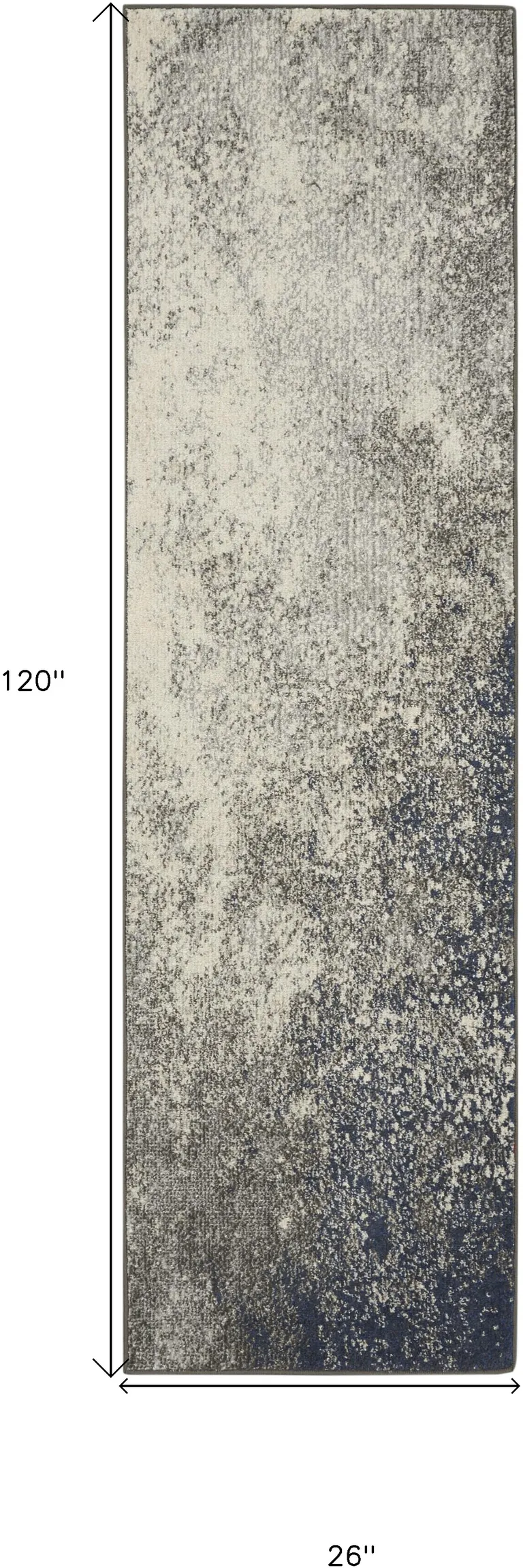 10' Abstract Power Loom Runner Rug Photo 5