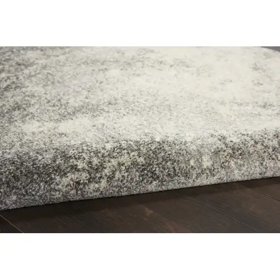 10' Black Abstract Power Loom Runner Rug Photo 8