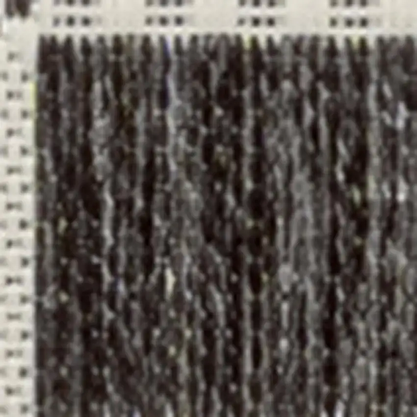 8' Black And Cream Geometric Indoor Outdoor Runner Rug Photo 2