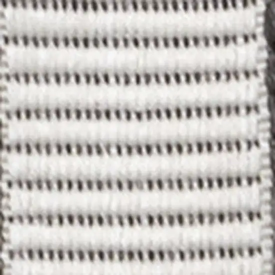 8' Black And Cream Geometric Indoor Outdoor Runner Rug Photo 3